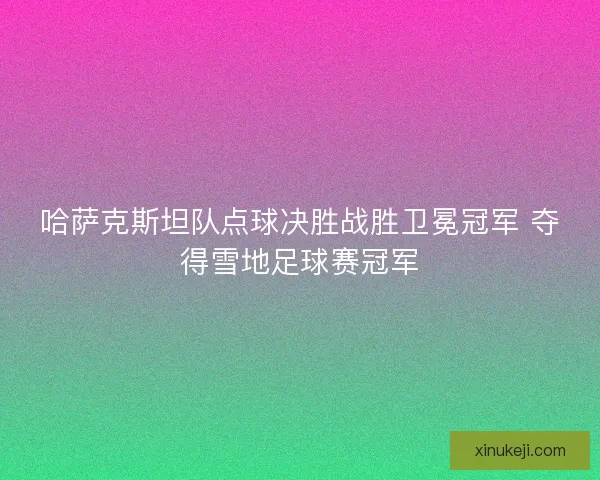 哈萨克斯坦队点球决胜战胜卫冕冠军 夺得雪地足球赛冠军